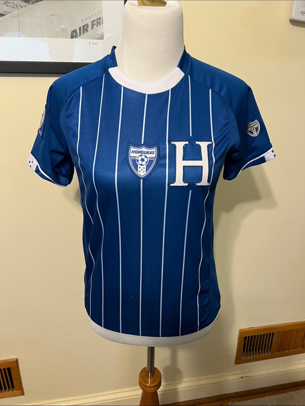 Honduras Blue Striped Soccer Jersey- National Team Style